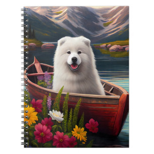 Samoyed on a Paddle: Ein Landschaftliches Abenteue Notizblock