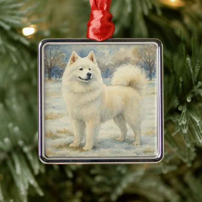 Samoyed Ornament Aus Metall (Baum)