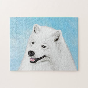 Samoyed Painting - Niedliche Original Dog Art