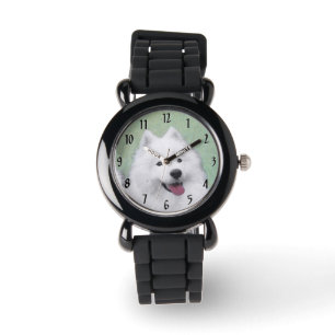 Samoyed Painting - Niedliche Original Dog Art Armbanduhr