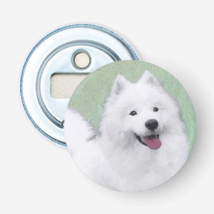 Samoyed Painting - Niedliche Original Dog Art Flaschenöffner