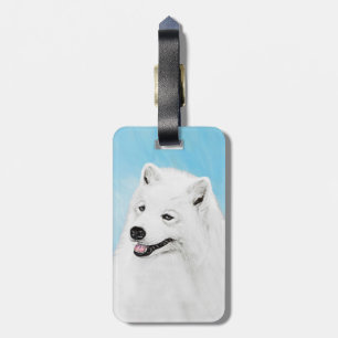 Samoyed Painting - Niedliche Original Dog Art Gepäckanhänger