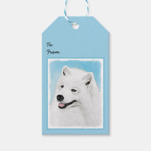 Samoyed Painting - Niedliche Original Dog Art Geschenkanhänger