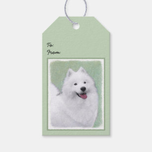 Samoyed Painting - Niedliche Original Dog Art Geschenkanhänger