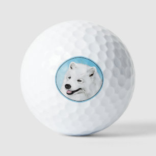 Samoyed Painting - Niedliche Original Dog Art Golfball