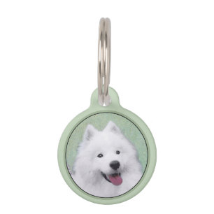 Samoyed Painting - Niedliche Original Dog Art Haustiermarke