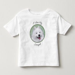 Samoyed Painting - Niedliche Original Dog Art Kleinkind T-shirt