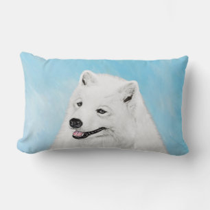Samoyed Painting - Niedliche Original Dog Art Lendenkissen