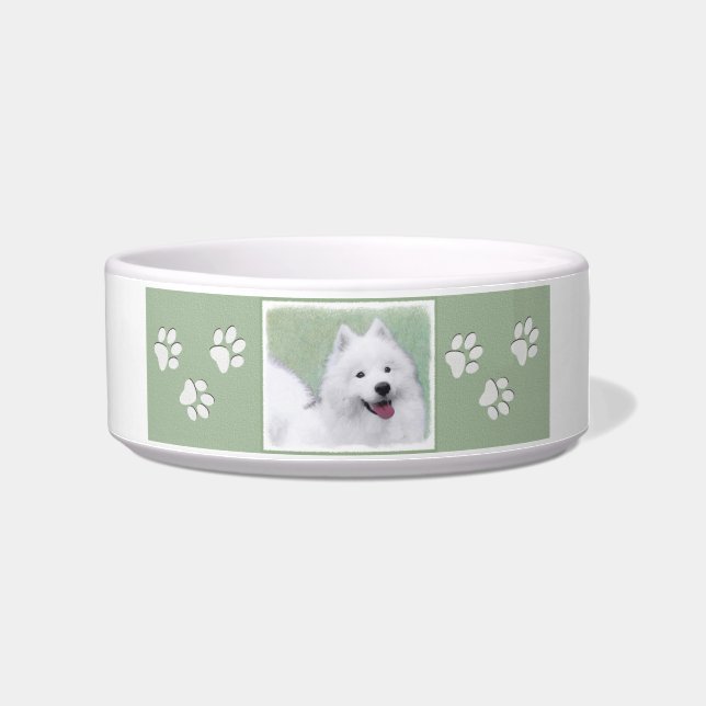 Samoyed Painting - Niedliche Original Dog Art Napf (Rechts)