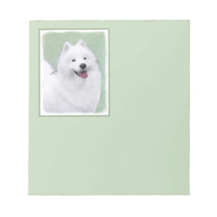 Samoyed Painting - Niedliche Original Dog Art Notizblock
