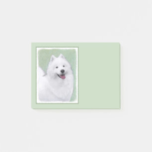 Samoyed Painting - Niedliche Original Dog Art Post-it Klebezettel