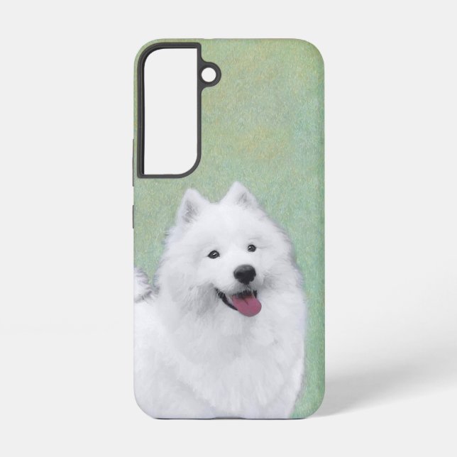 Samoyed Painting - Niedliche Original Dog Art Samsung Galaxy Hülle (Rückseite)