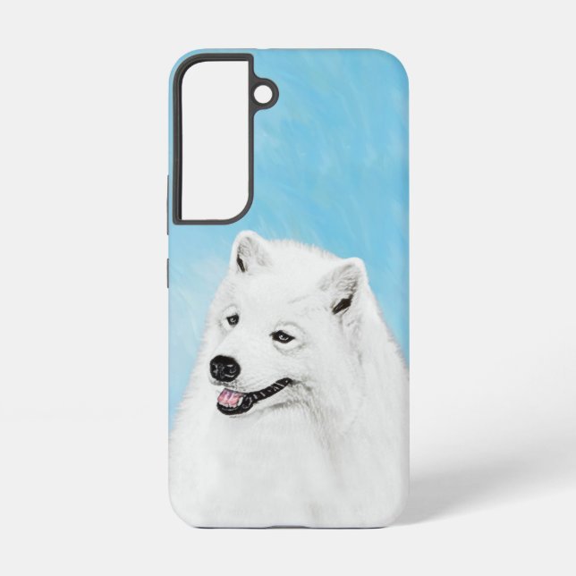 Samoyed Painting - Niedliche Original Dog Art Samsung Galaxy Hülle (Rückseite)