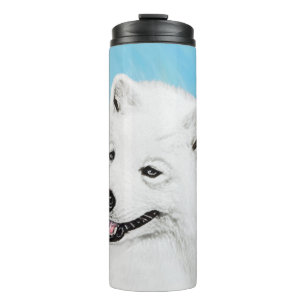 Samoyed Painting - Niedliche Original Dog Art Thermosbecher