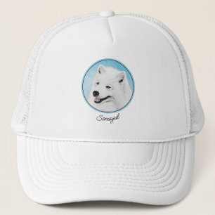 Samoyed Painting - Niedliche Original Dog Art Truckerkappe