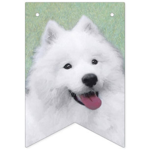 Samoyed Painting - Niedliche Original Dog Art Wimpelkette