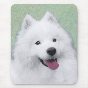 Samoyed Painting - Niedliche Original Hundekunst Mousepad