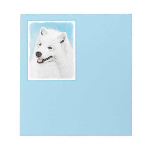 Samoyed Painting - Niedliche Original Hundekunst Notizblock
