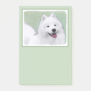 Samoyed Painting - Niedliche Original Hundekunst Post-it Klebezettel