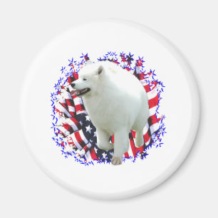 Samoyed Patriot Magnet