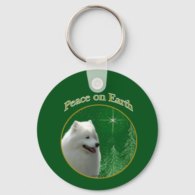 Samoyed Peace Schlüsselanhänger (Vorderseite)