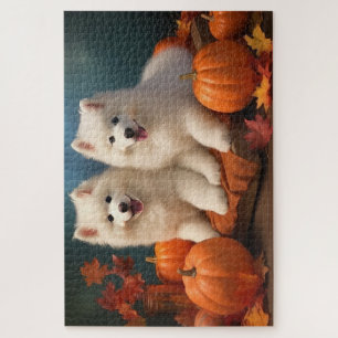 Samoyed Puppy Autumn Delight Pumpen