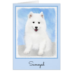 Samoyed Puppy Malerei - Niedliche Original Dog Art