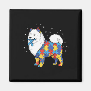 Samoyed Puzzle Autismus-Bewusstsein Autistische Fr Magnet