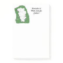 Samoyed Relaxing Post-It® Notes, 4" x 6"