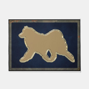 Samoyed-rutschfester Gummi 18" x 24" Tür-Matte Fußmatte