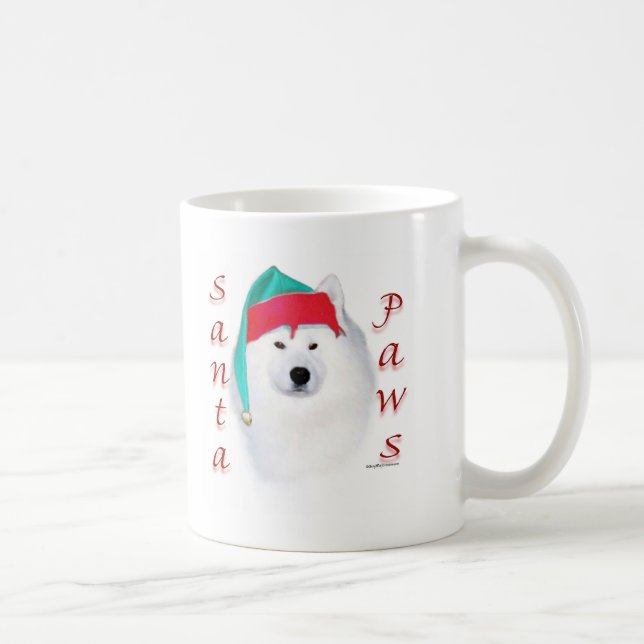 Samoyed Santa Paws Kaffeetasse (Rechts)