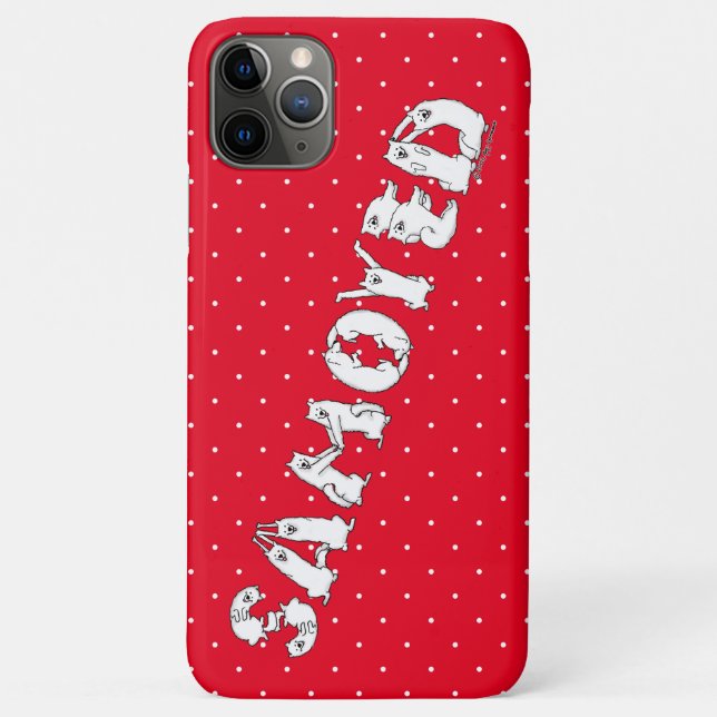 Samoyed Spelzen in Samoyed Hogs Letters Funny Case-Mate iPhone Hülle (Rückseite)