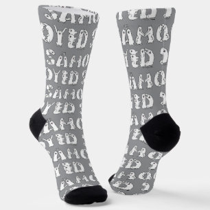 Samoyed Spelzen in Samoyed Hogs Letters Funny Socken