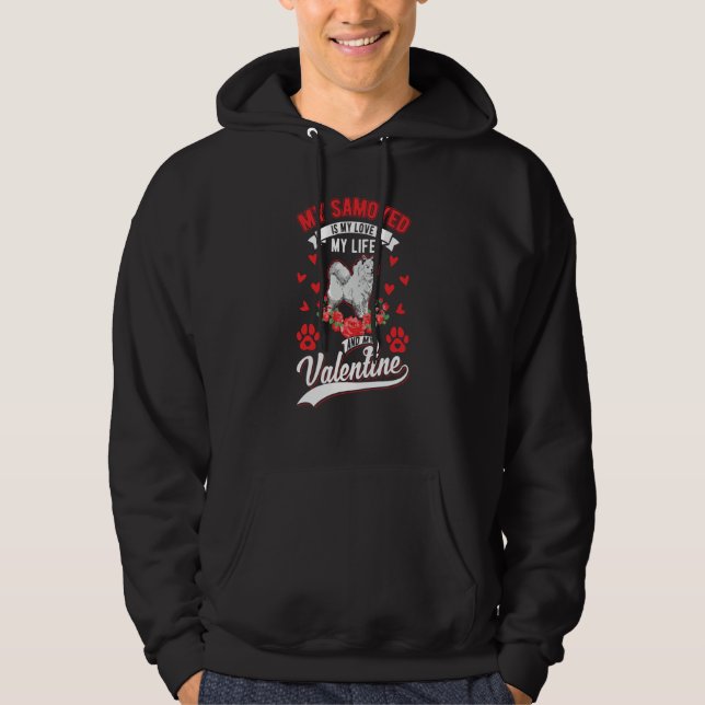 Samoyed Valentine's Day Samoyed  1 Hoodie (Vorderseite)