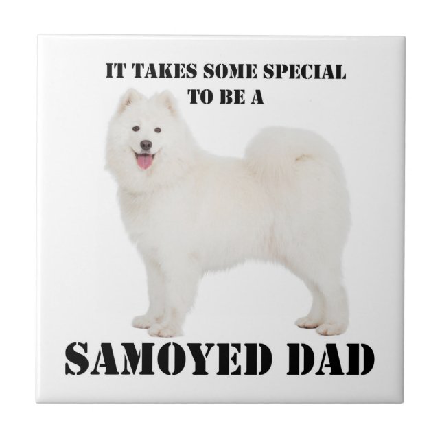 Samoyed Vater Keramik Tile Fliese (Vorderseite)