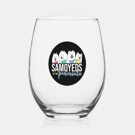 Samoyeds des Emblems der Halbinsel Weinglas Ohne Stiel