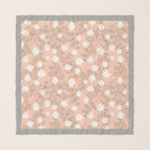 Sampaguita (Jasmine) Platz Chiffon Scarf