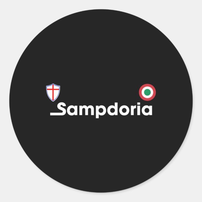 Sampdoria Jersey Fashion Maglietta Runder Aufkleber (Vorderseite)