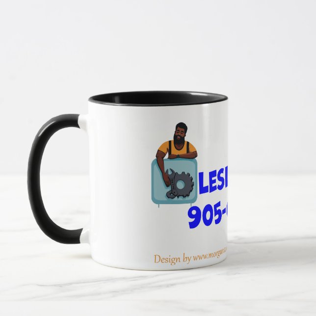 Sample mug to advertise your business. (Gauche)