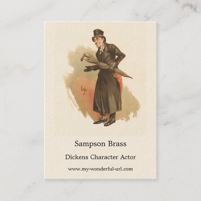 Sampson Brass, Kyd, Dickens, der alte Laden für Ne Visitenkarte (Vorderseite)