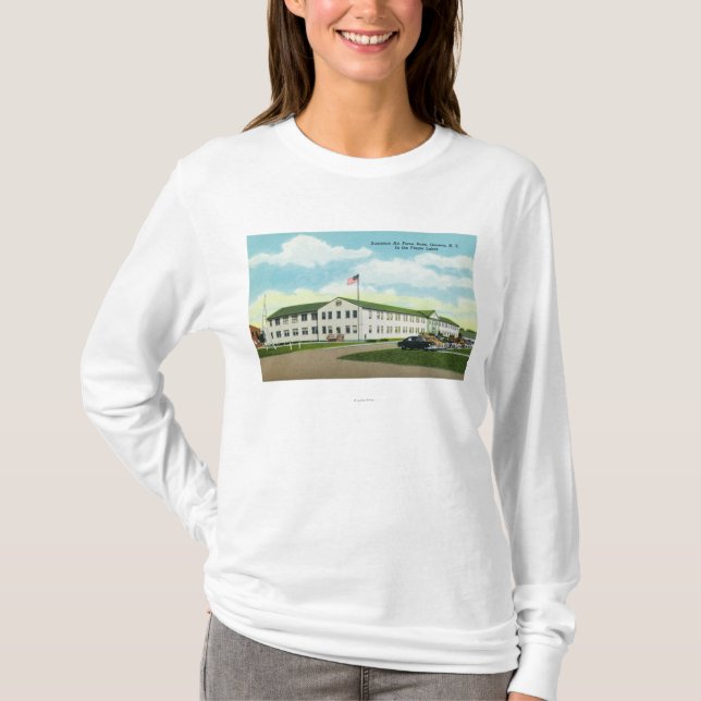 Sampson-Luftwaffenstützpunkt-Gebäude T-Shirt (Vorderseite)