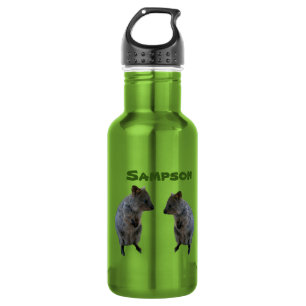 Sampsonname mit Aussie Quokkas, Wasserflasche