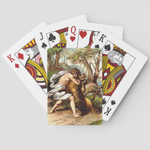Samson tötet einen kleinen Löwen, der Karten spiel Spielkarten