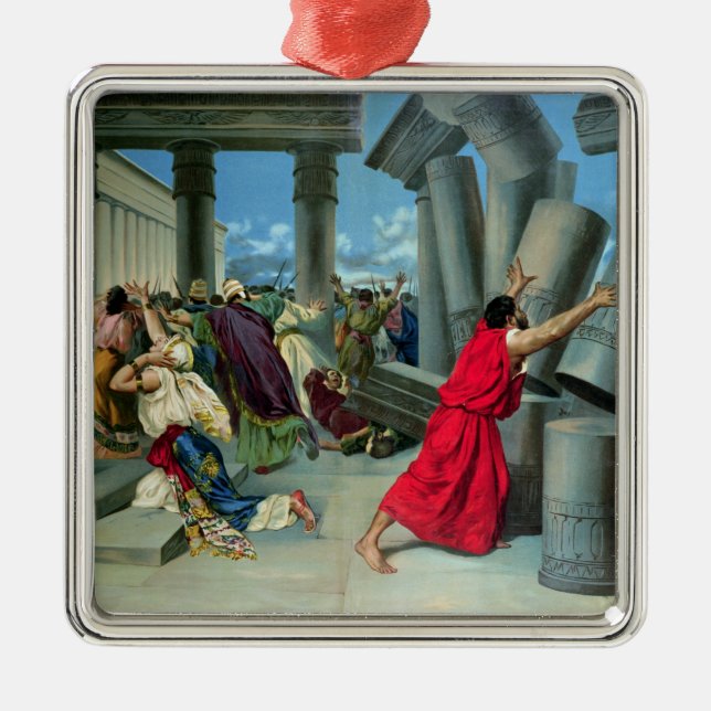 Samson und Delilah Ornament Aus Metall (Vorne)