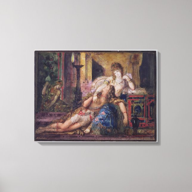 Samson und Delilah (w/c) Leinwanddruck (Vorderseite)