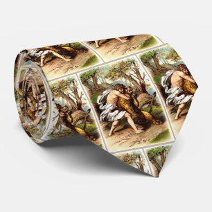 Samson und der Löwe binden Krawatte