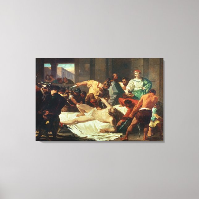 Samson verraten von Delilah (Öl auf Leinwand) Leinwanddruck (Vorderseite)