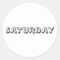 Samstag Alphabet Soup White Sticker von Janz