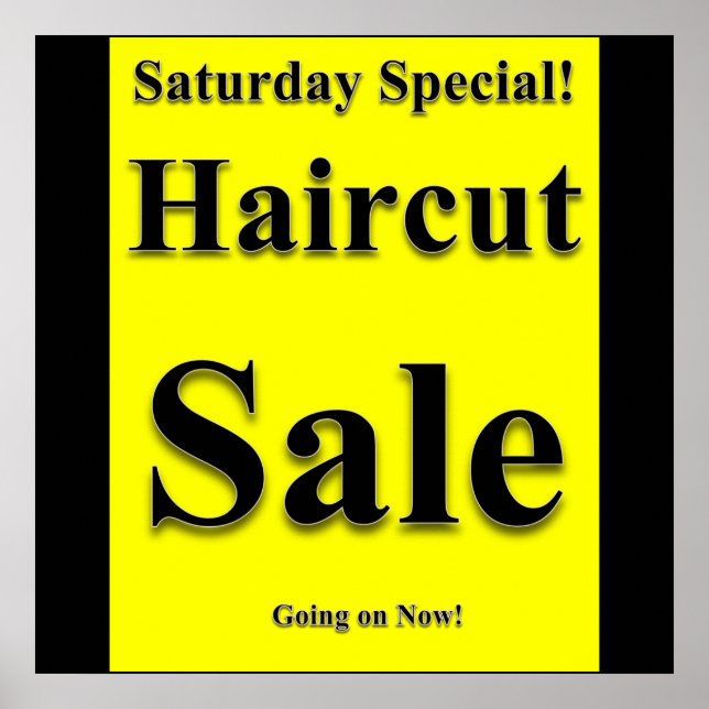 Samstag Haircut Verkauf Poster Matte (Vorne)