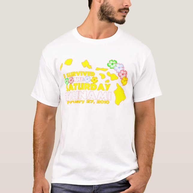Samstag-Tsunami-Überlebender T-Shirt (Vorderseite)